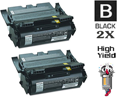 2 Pack Lexmark 64015HA High Yield Toner Cartridges