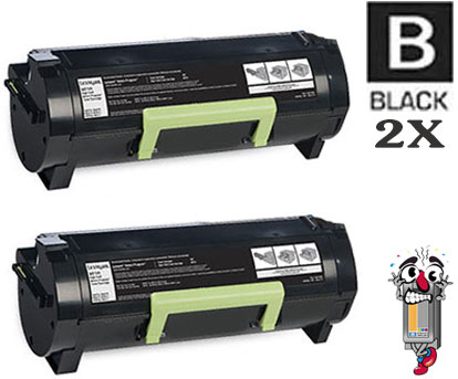 2 Pack Lexmark 52D1000 Toner Cartridges