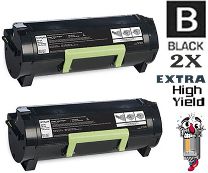 2 Pack Lexmark 52D1X00 Extra High Yield Toner Cartridges