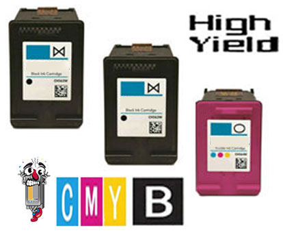 3 Pack Hewlett Packard HP63XL Ink Cartridges