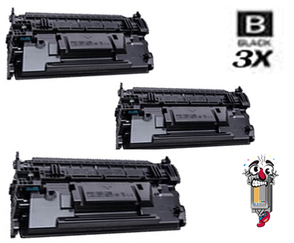 3 Pack Hewlett Packard CF287A HP87A Black Laser Toner Cartridge