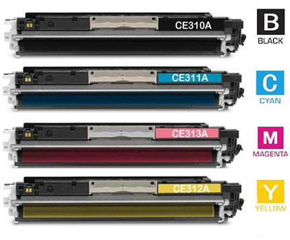 4 Pack Hewlett Packard HP126A Laser Toner Cartridges