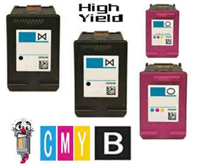 4 Pack Hewlett Packard HP63XL Ink Cartridges