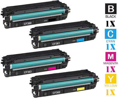 4 Pack Hewlett Packard HP508A Laser Toner Cartridges