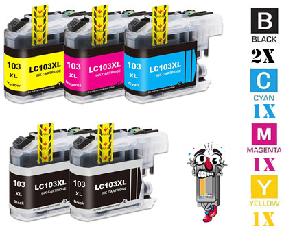 5 Pack Brother LC103 Ink Cartridges