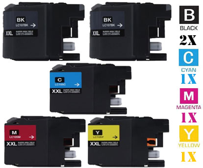 5 Pack Brother LC105 Ink Cartridges