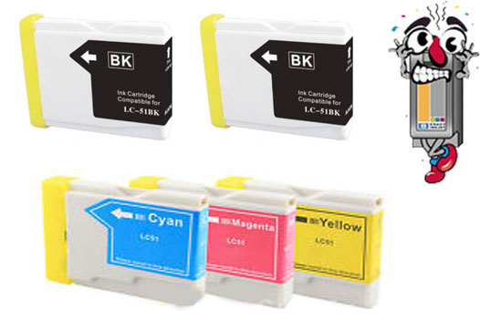 5 Pack Brother LC51 Ink Cartridges