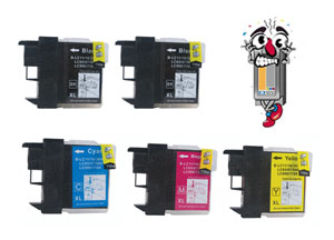 5 Pack Brother LC61 Ink Cartridges