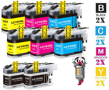 8 Pack Brother LC103 Ink Cartridges