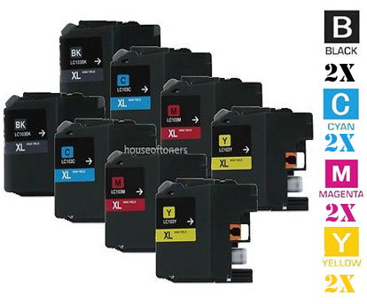 8 Pack Brother LC105 Ink Cartridges