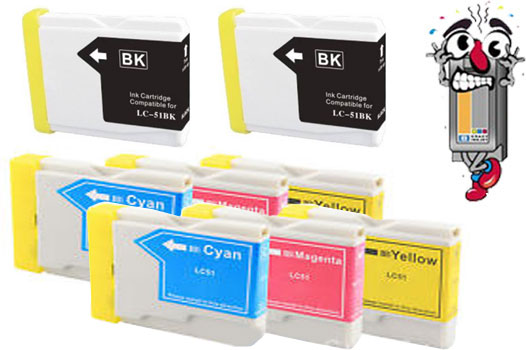 8 Pack Brother LC51 Ink Cartridges