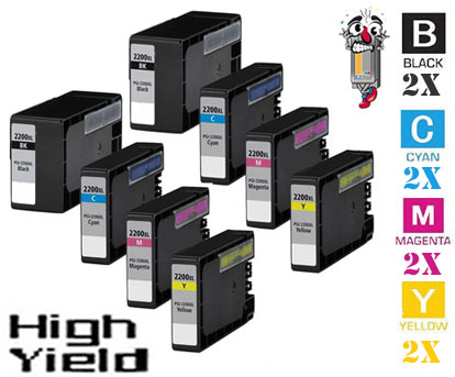 8 Pack Canon PGI-2200XL Ink Cartridges