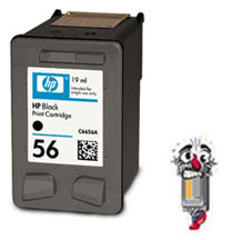 Hewlett Packard C6656AN HP56 Black Inkjet Cartridge