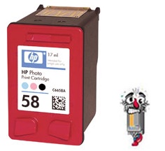 Hewlett Packard C6658AN HP58 Photo Inkjet Cartridge