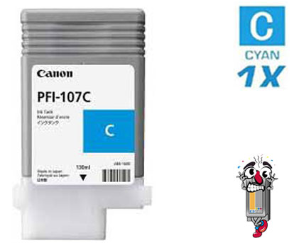 Canon 6706B001AA PFI107C Cyan Laser Toner Cartridge