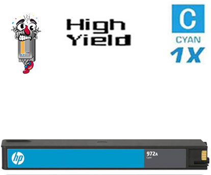 Hewlett Packard HP972X L0R98AN High Yield Cyan Ink Cartridge