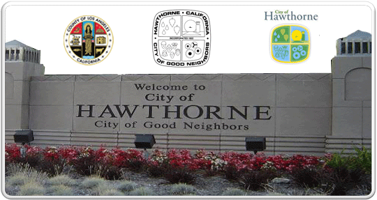 Hawthorne city logo banner