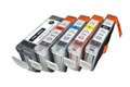 <p>Canon Combo Pack</p>5-Piece Bulk Set Remanufactured Canon PGI5 <b>(CLI8)</b> Ink Cartridges