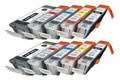 <p>Canon Combo Pack</p>10-Piece Bulk Set Remanufactured Canon PGI5 <b>(CLI8)</b> Ink Cartridges